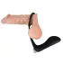Black Velvets - analni vibrator s prstenom za penis - crni