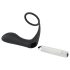 Crna Velvet - analni vibrator s prstenom (crna)