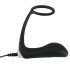 Crna Velvet - analni vibrator s prstenom (crna)