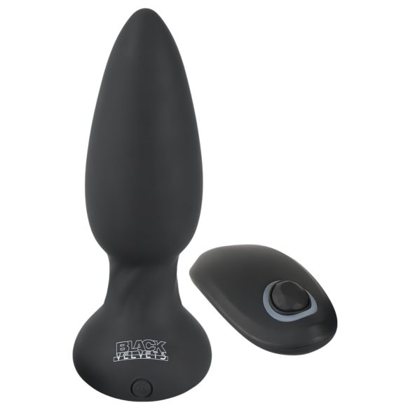 Crni Baršun - rotirajući biserni analni vibrator (crni)
