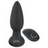 Crni Baršun - rotirajući biserni analni vibrator (crni)