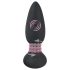 Crni Baršun - rotirajući biserni analni vibrator (crni)