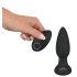 Crni Baršun - rotirajući biserni analni vibrator (crni)