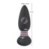 Crni Baršun - rotirajući biserni analni vibrator (crni)