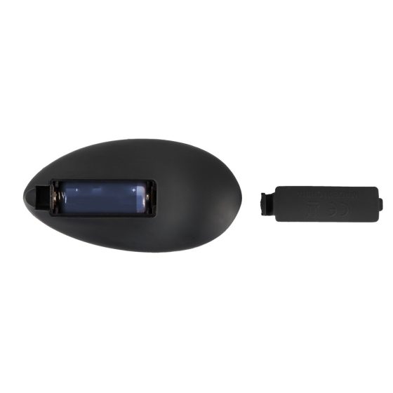 Black Velvet - rotirajući biserni analni vibrator na baterije, radio-kontroliran (crni)