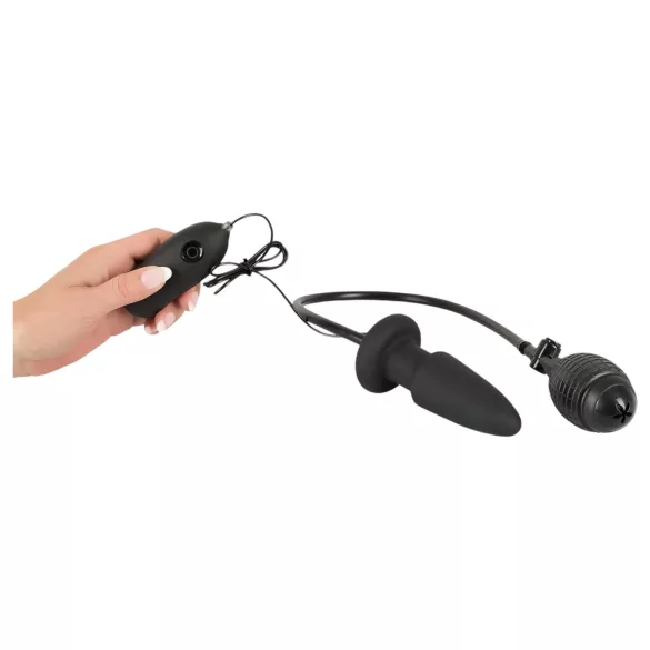 You2Toys - analni vibrator s pumpom - crni