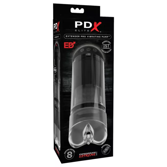 PDX Elite - masturbator s vakuumskom funkcijom i vibracijom - crna