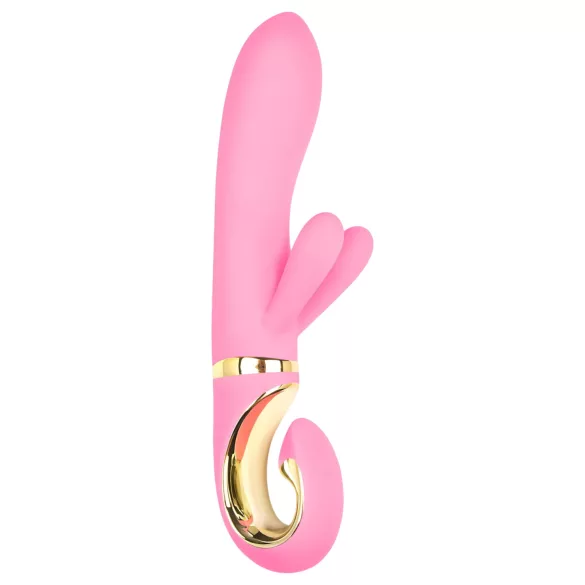 G-Vibe GRabbit - vibrator za G-točku s 3 motora - punjivi - rozi