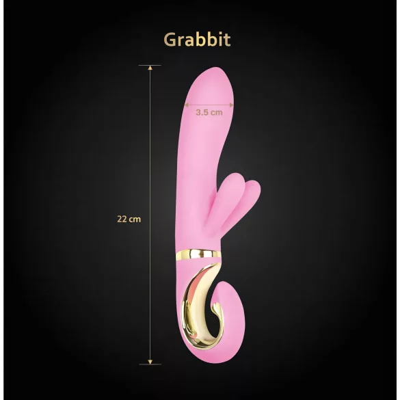 G-Vibe GRabbit - vibrator za G-točku s 3 motora - punjivi - rozi