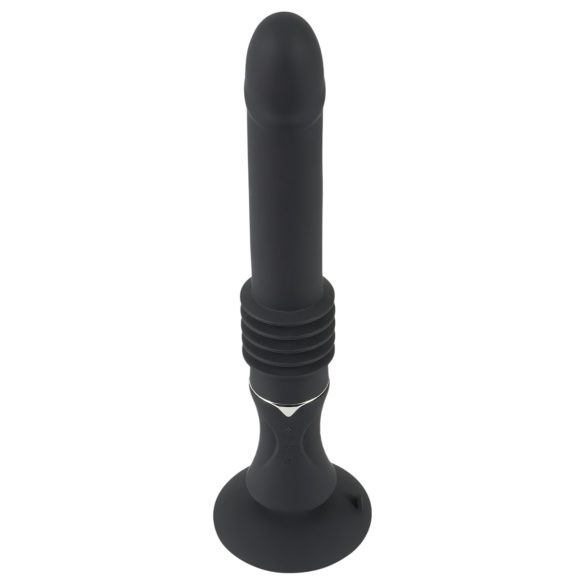 You2Toys Seks Mašina - crni potisni vibrator sa vakuum čašom