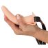 You2Toys - Strap-On - punjivi, pričvrstivi vibrator (prirodna boja)