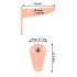 You2Toys - Strap-On - punjivi, pričvrstivi vibrator (prirodna boja)
