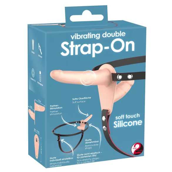 You2Toys - strap-on dupli vibrator - natur