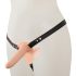 You2Toys - Strap-On - podesivi dvostruki vibrator (prirodna boja)