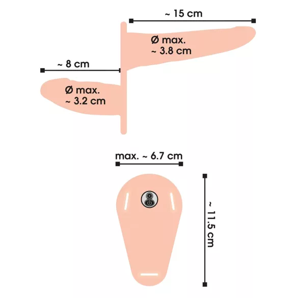 You2Toys - strap-on dupli vibrator - natur