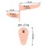 You2Toys - Strap-On - podesivi dvostruki vibrator (prirodna boja)