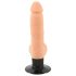 Nature Skin M - realistični vibrator sa testisima, vakum postolje, prirodna boja