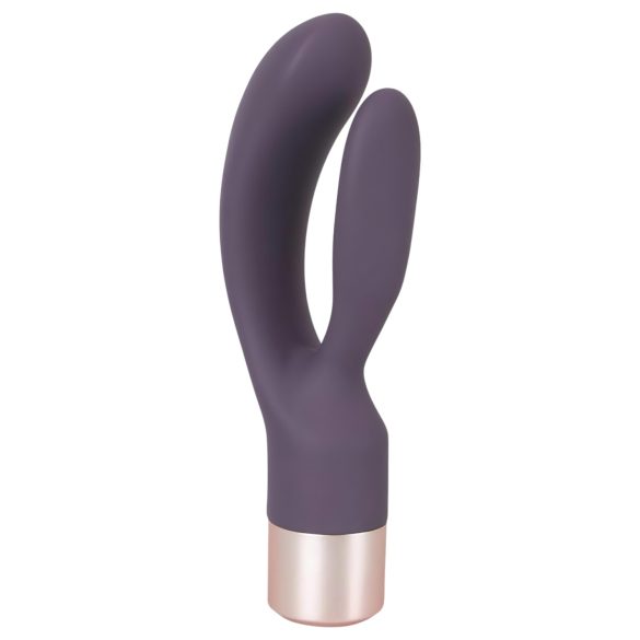 You2Toys Elegant Double - akumulatorski vibrator s klitoralnim krakom (ljubičasti)