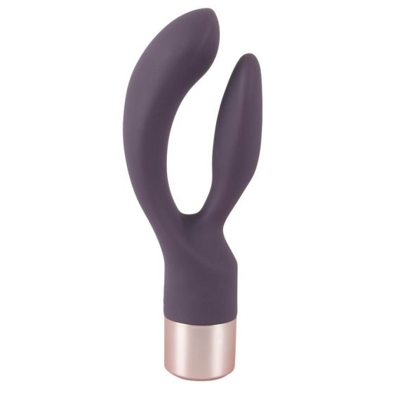 You2Toys Elegant Double - punjivi vibrator za klitoris (tamnoljubičasti)