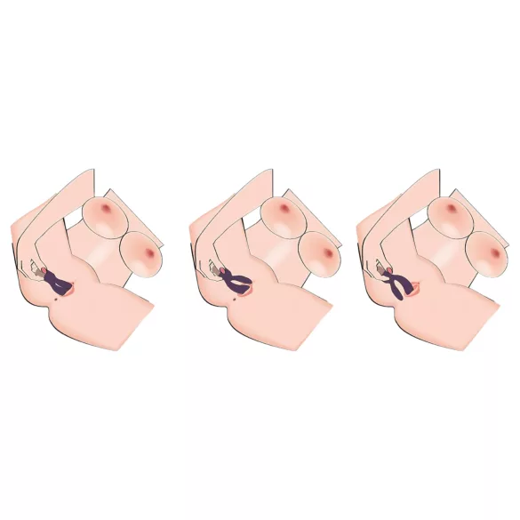 You2Toys Elegant Double - vibrator za G-točku i klitoris - punjivi - ljubičasti