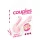 Couples Choice - vibrator za parove s 2 motora - silikon - roza