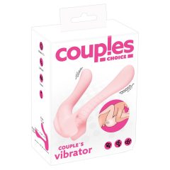   Couples Choice - vibrator za parove na baterije, s dva motora (blijedo ružičasta)