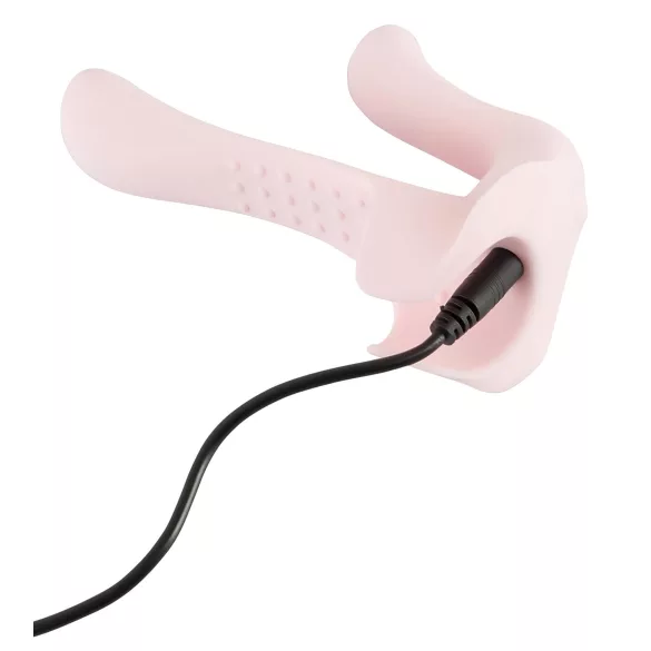 Couples Choice - vibrator za parove s 2 motora - silikon - roza