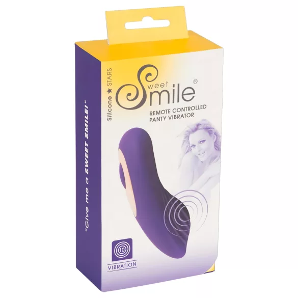 SMILE - Vibrator za gaćice s daljinskim upravljačem - punjivi, ljubičasta