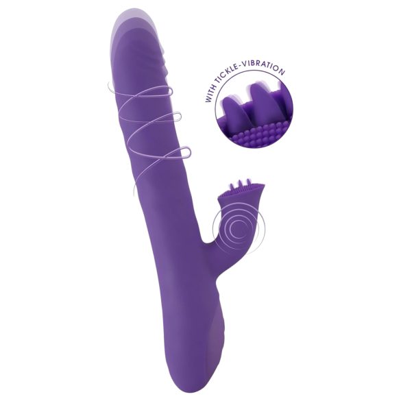 Smile Pearl - ljubičasti biserni vibrator s funkcijom potiskivanja