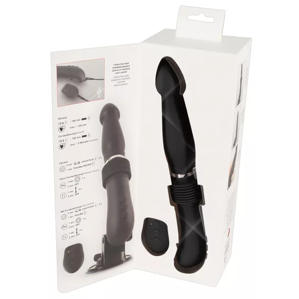 You2Toys - automatski vibrator s daljinskim upravljačem - crni