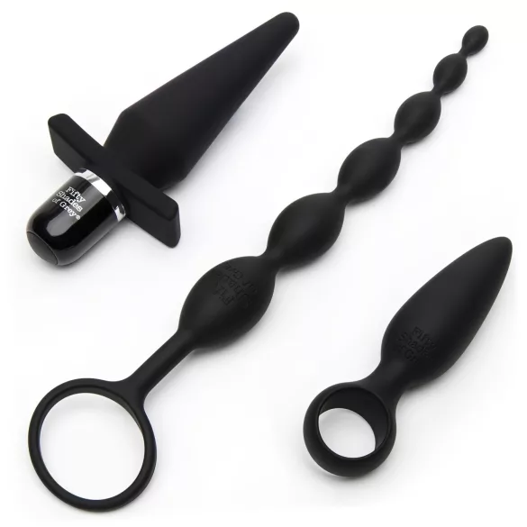 Fifty Shades of Grey - analni set 4u1 - crna