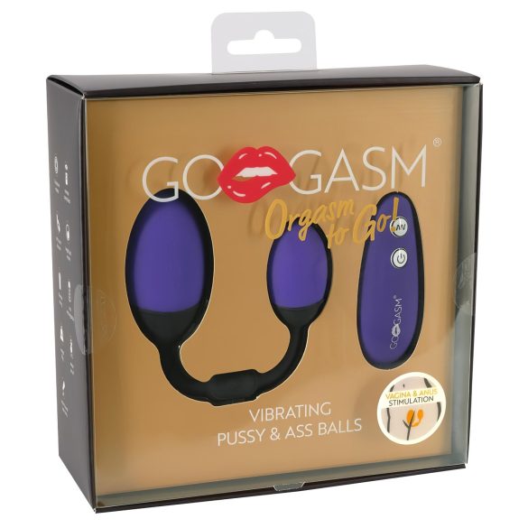 GoGasm Dupla Vibrator Jaje (ljubičasto-crno)