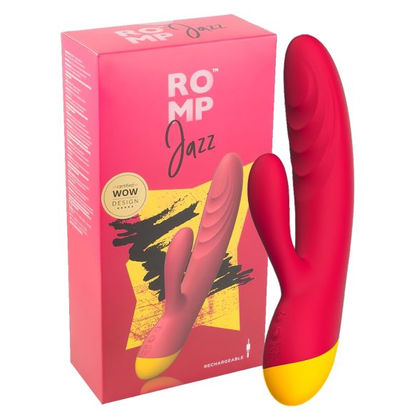 ROMP Jazz - vodootporni G-točka vibrator s klitoralnim krakom (rozi)