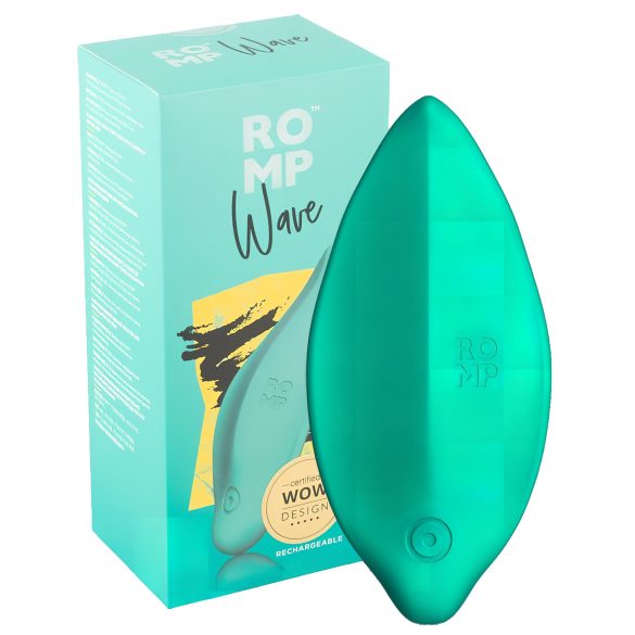 ROMP Wave - punjivi vodootporni vibrator za klitoris (zelena)