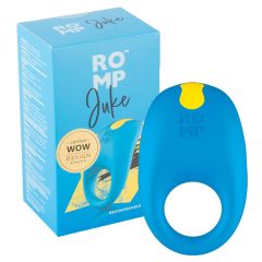   ROMP Juke - punjivi, vodootporni, vibrirajući prsten za penis (plavi)