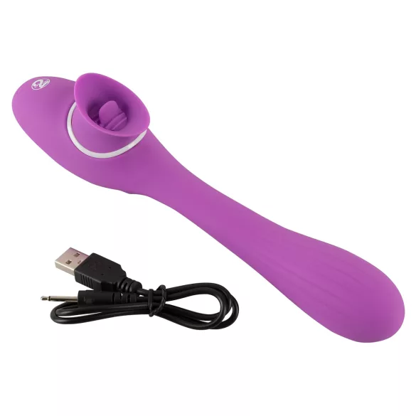 You2Toys - vibrator s 2 funkcije - akumulatorski 2u1 - ljubičasti