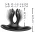 XOUXOU - crni dvokraki analni vibrator na akumulator