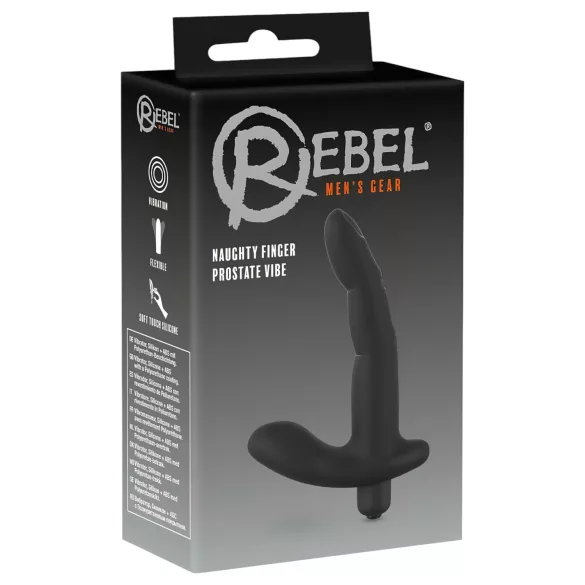 Rebel Naughty Finger - vibrator za prostatu - crni