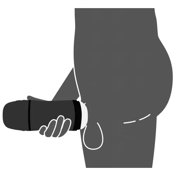 Rebel - masturbator sa funkcijom usisavanja i vibracije - crni