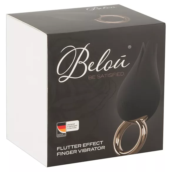 Belou - punjivi vodootporni vibratori za klitoris - crni