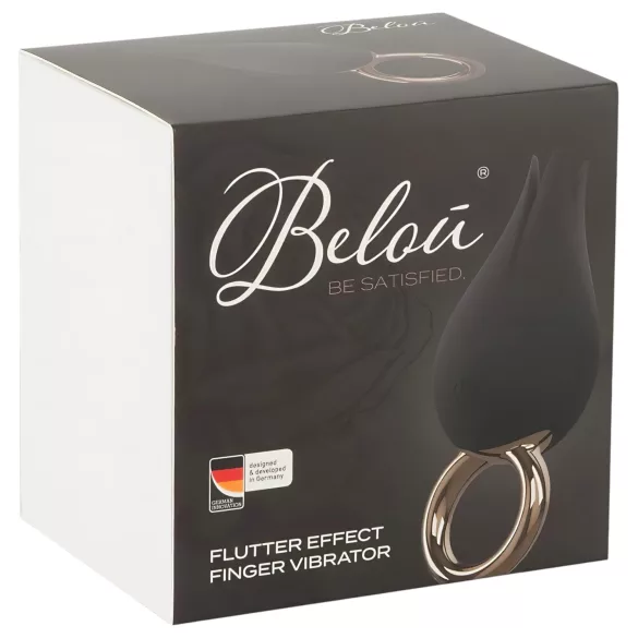 Belou - punjivi vodootporni vibratori za klitoris - crni