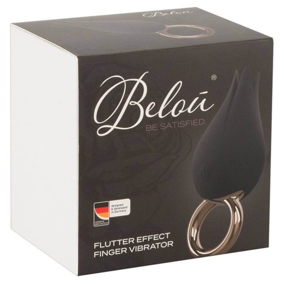 Belou - punjivi, vodootporni vibrator za klitoris (crni)