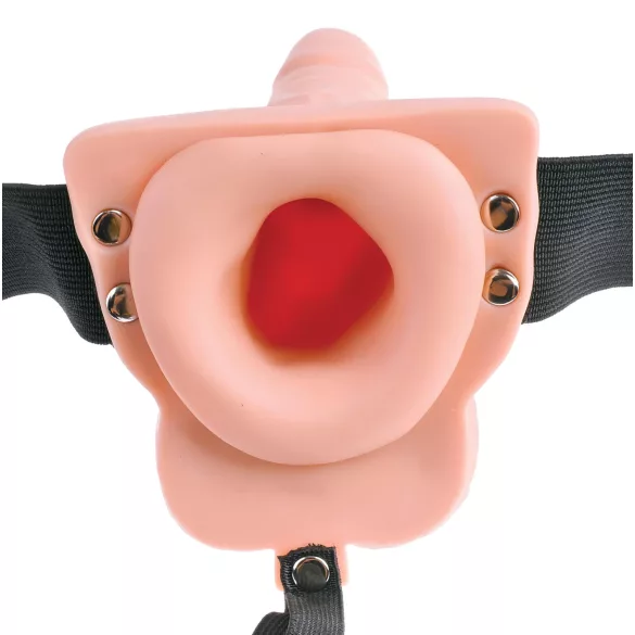Fetish Strap-On 6 - strap-on šuplji vibrator - natur boja