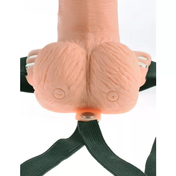 Fetish Strap-On 6 - strap-on šuplji vibrator - natur boja
