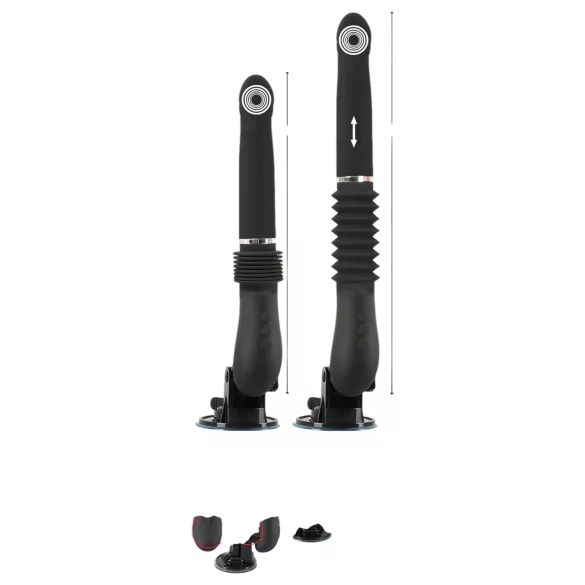 You2Toys - vibrirajuća seks mašina na baterije s daljinskim upravljačem - crna