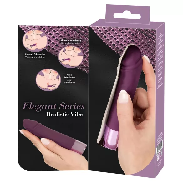 You2Toys Elegant Realistic - vibrator na punjenje - vodootporan - ljubičasta