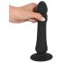 Black Velvet - punjivi crni analni vibrator s impulzima