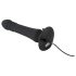 Black Velvet - punjivi crni analni vibrator s impulzima