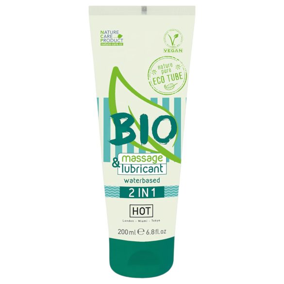 HOT Bio 2IN1 - gel na bazi vode za lubrikaciju i masažu (200 ml)