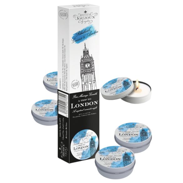 Petits Joujoux London svijeća za masažu - rabarbara-jantar (5x43ml)